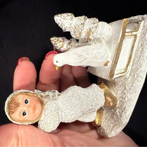 K’s Collection Penguins and Snow Children Figures White Gold Holiday Decor Set - Picture 7 of 10